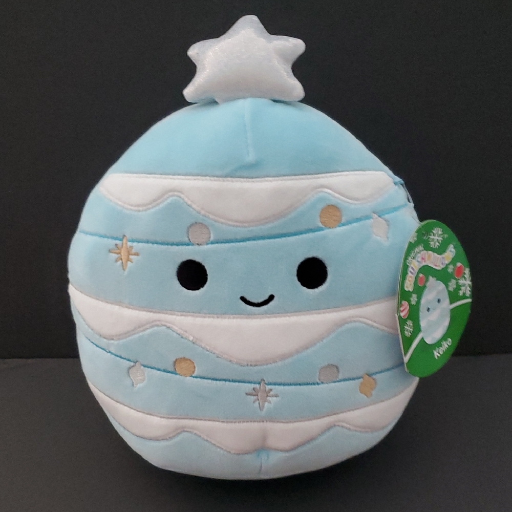 Original Squishmallows Plush Light Blue & White Christmas Tree " Kieko".